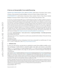 A Survey on Interpretable Cross-modal Reasoning