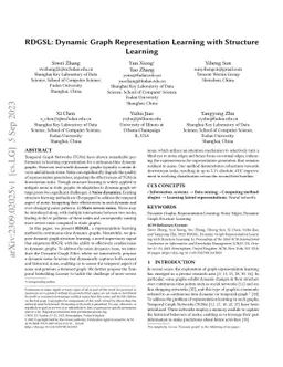 RDGSL: Dynamic Graph Representation Learning with Structure Learning