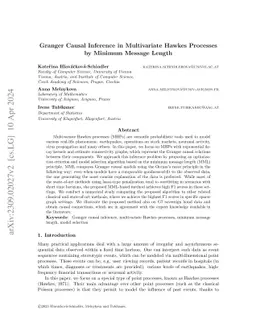 Granger Causal Inference in Multivariate Hawkes Processes by Minimum
  Message Length