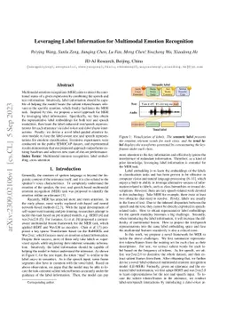 Leveraging Label Information for Multimodal Emotion Recognition