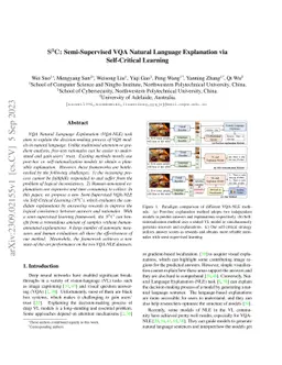 S3C: Semi-Supervised VQA Natural Language Explanation via Self-Critical
  Learning