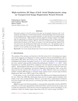 High-resolution 3D Maps of Left Atrial Displacements using an
  Unsupervised Image Registration Neural Network