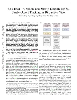 BEVTrack: A Simple and Strong Baseline for 3D Single Object Tracking in
  Bird's-Eye View