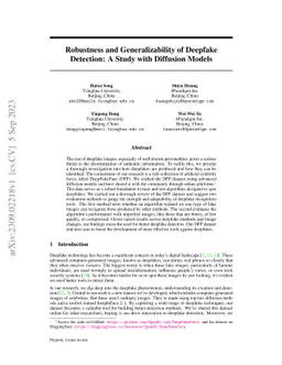 Robustness and Generalizability of Deepfake Detection: A Study with
  Diffusion Models