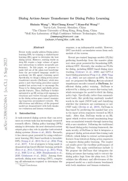 Dialog Action-Aware Transformer for Dialog Policy Learning