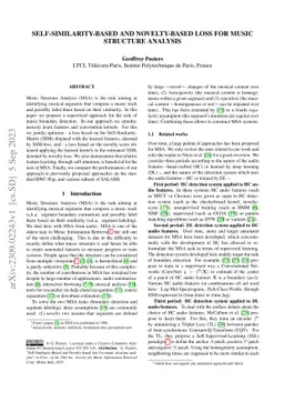 Self-Similarity-Based and Novelty-based loss for music structure
  analysis