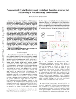 Neurosymbolic Meta-Reinforcement Lookahead Learning Achieves Safe
  Self-Driving in Non-Stationary Environments
