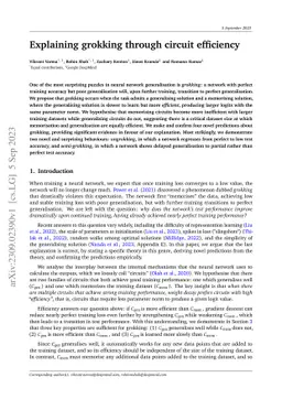 Explaining grokking through circuit efficiency