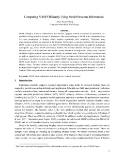 Computing SHAP Efficiently Using Model Structure Information