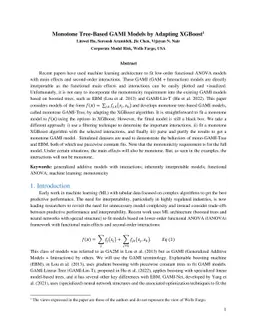 Monotone Tree-Based GAMI Models by Adapting XGBoost
