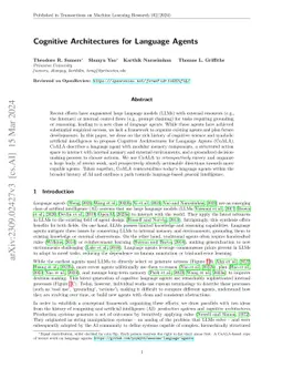 Cognitive Architectures for Language Agents