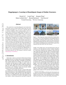Doppelgangers: Learning to Disambiguate Images of Similar Structures
