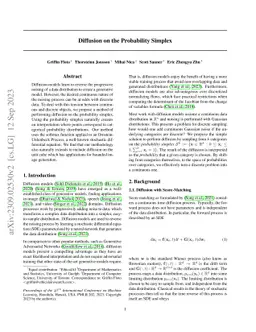 Diffusion on the Probability Simplex