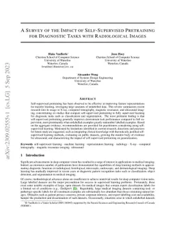 A Survey of the Impact of Self-Supervised Pretraining for Diagnostic
  Tasks with Radiological Images
