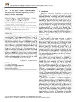 In Situ Soil Property Estimation for Autonomous Earthmoving Using
  Physics-Infused Neural Networks