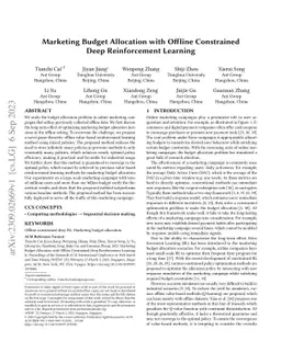 Marketing Budget Allocation with Offline Constrained Deep Reinforcement
  Learning