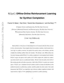 RLSynC: Offline-Online Reinforcement Learning for Synthon Completion