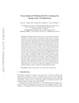 Gene-induced Multimodal Pre-training for Image-omic Classification
