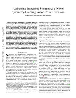 Addressing imperfect symmetry: A novel symmetry-learning actor-critic extension