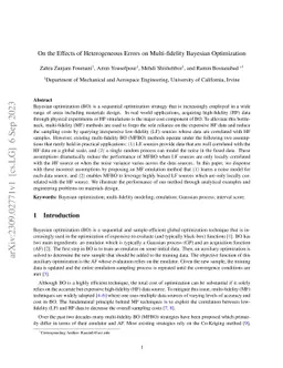 On the Effects of Heterogeneous Errors on Multi-fidelity Bayesian
  Optimization