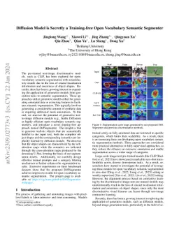 Diffusion Model is Secretly a Training-free Open Vocabulary Semantic
  Segmenter