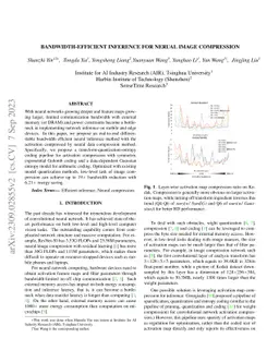 Bandwidth-efficient Inference for Neural Image Compression