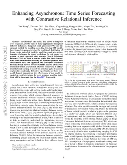 Enhancing Asynchronous Time Series Forecasting with Contrastive
  Relational Inference