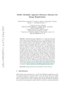 MAD: Modality Agnostic Distance Measure for Image Registration