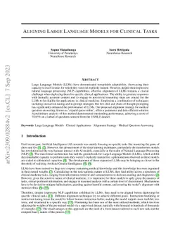 Aligning Large Language Models for Clinical Tasks