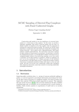 MCMC Sampling of Directed Flag Complexes with Fixed Undirected Graphs