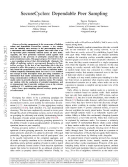 SecureCyclon: Dependable Peer Sampling