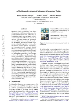 A Multimodal Analysis of Influencer Content on Twitter