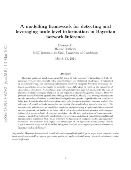 A modelling framework for detecting and leveraging node-level
  information in Bayesian network inference