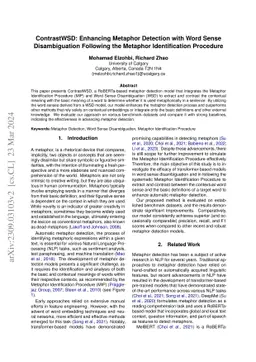 ContrastWSD: Enhancing Metaphor Detection with Word Sense Disambiguation
  Following the Metaphor Identification Procedure