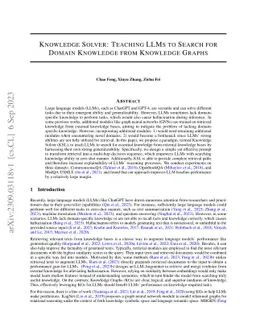 Knowledge Solver: Teaching LLMs to Search for Domain Knowledge from
  Knowledge Graphs