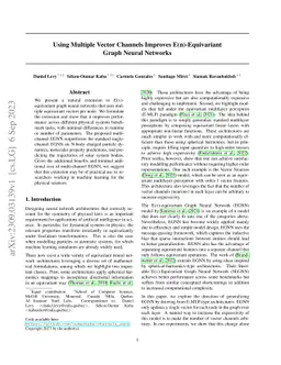 Using Multiple Vector Channels Improves E(n)-Equivariant Graph Neural
  Networks