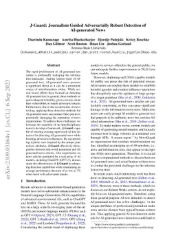 J-Guard: Journalism Guided Adversarially Robust Detection of
  AI-generated News