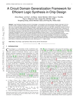 A Circuit Domain Generalization Framework for Efficient Logic Synthesis
  in Chip Design