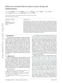 Retail store customer behavior analysis system: Design and
  Implementation