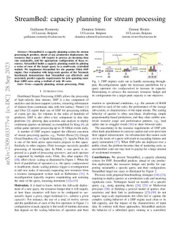 StreamBed: capacity planning for stream processing