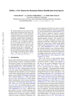 RoDia: A New Dataset for Romanian Dialect Identification from Speech