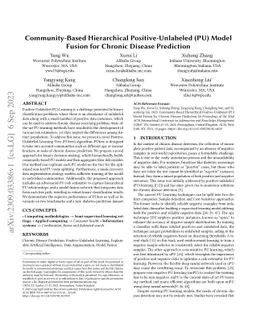 Community-Based Hierarchical Positive-Unlabeled (PU) Model Fusion for
  Chronic Disease Prediction