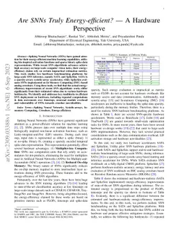 Are SNNs Truly Energy-efficient? $-$ A Hardware Perspective