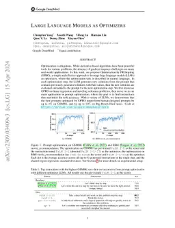 Large Language Models as Optimizers
