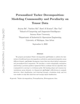 Personalized Tucker Decomposition: Modeling Commonality and Peculiarity
  on Tensor Data