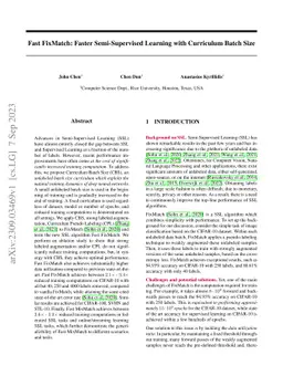 Fast FixMatch: Faster Semi-Supervised Learning with Curriculum Batch
  Size