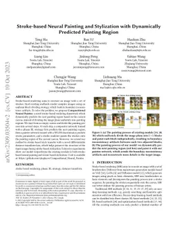 Stroke-based Neural Painting and Stylization with Dynamically Predicted
  Painting Region