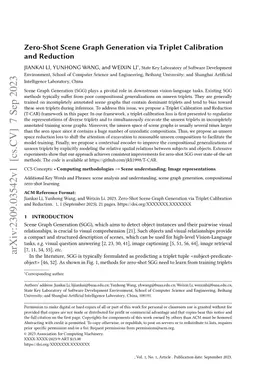 Zero-Shot Scene Graph Generation via Triplet Calibration and Reduction