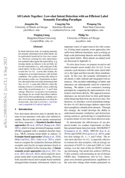 All Labels Together: Low-shot Intent Detection with an Efficient Label
  Semantic Encoding Paradigm
