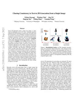 Chasing Consistency in Text-to-3D Generation from a Single Image